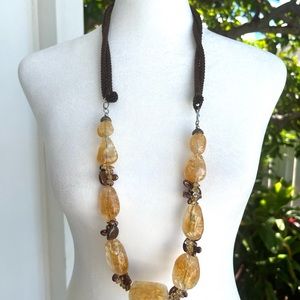 Big Boho Chunky Gem Stone Necklace